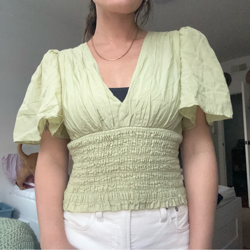 Abercrombie Flutter Sleeve Blouse - image 1